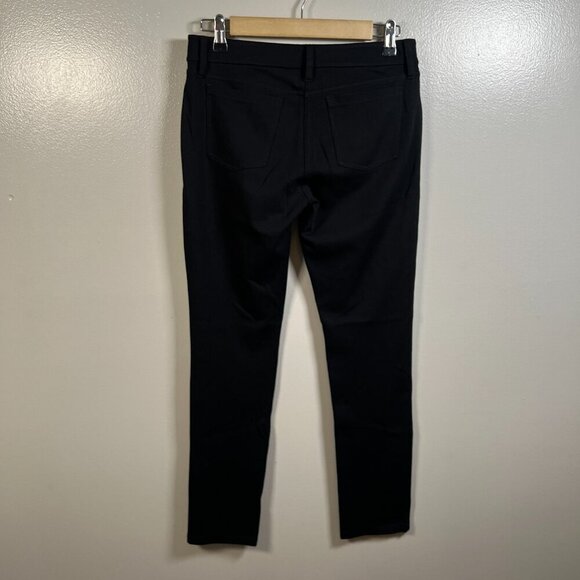 Eileen Fisher Pants Size 6 Petite Black Stretch Straight Leg Work Travel Minimal - Picture 2 of 9